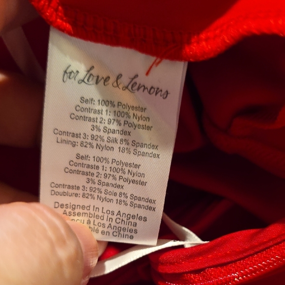 NWT FOR LOVE & LEMONS BUSTIER RED TULLE & LACE STRAPLESS GOWN DRESS SIZE XS - Picture 10 of 11